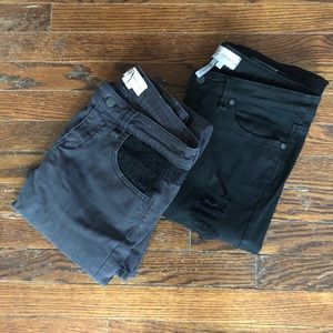 BGBGeneration Black Skinny Jeans w/Edgy Details